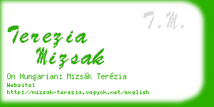 terezia mizsak business card
