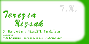 terezia mizsak business card